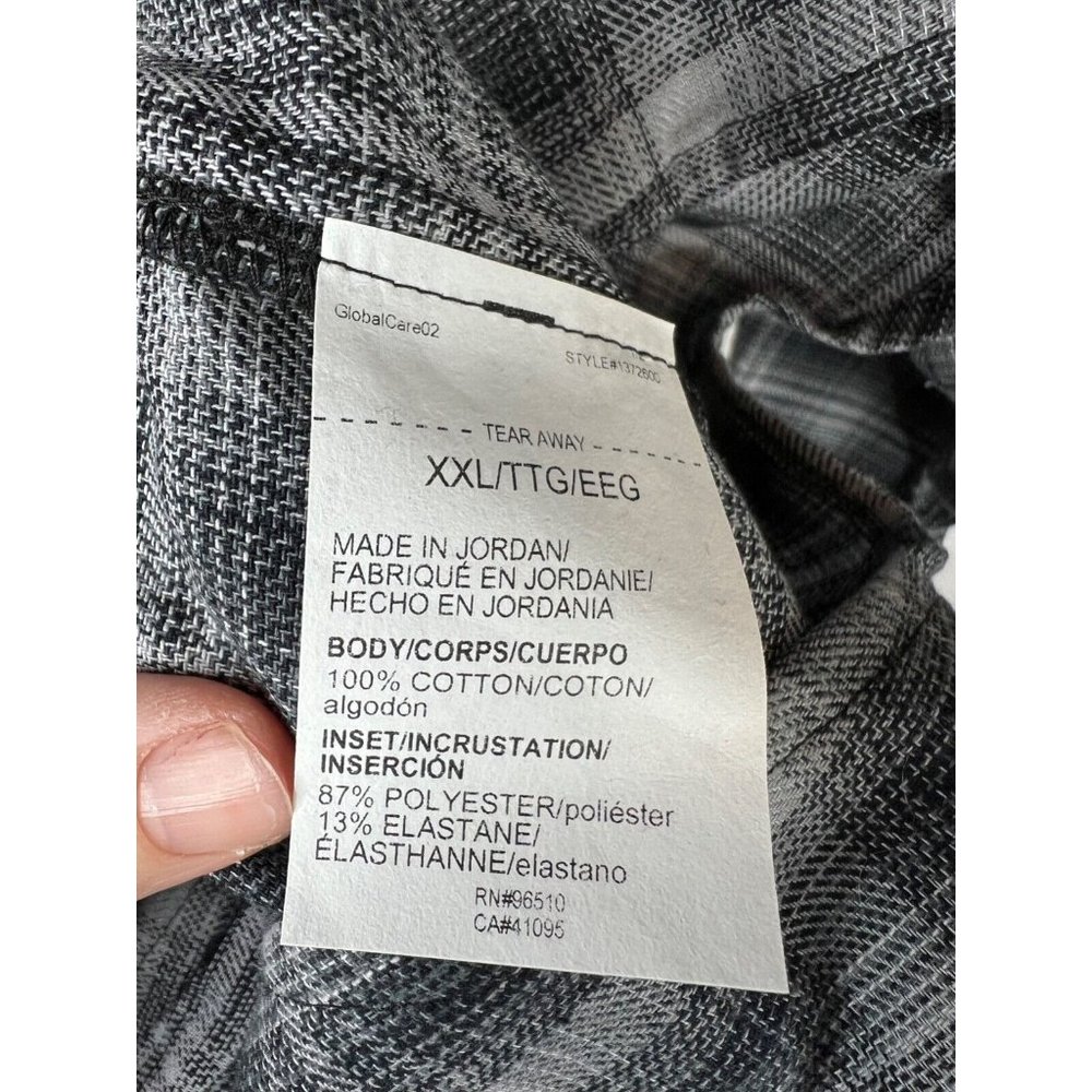 Under Armour Tradesmen Flex Fitted Plaid Flannel Button Down Shirt Size XXL Grey - Picture 6 of 7